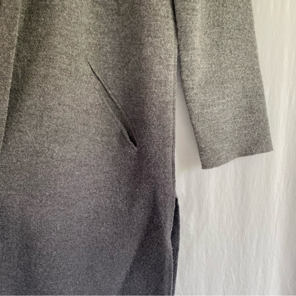 Eileen Fisher 100% Wool Grey Ombré Open Cardigan, Size XXS/XS - Picture 5 of 8